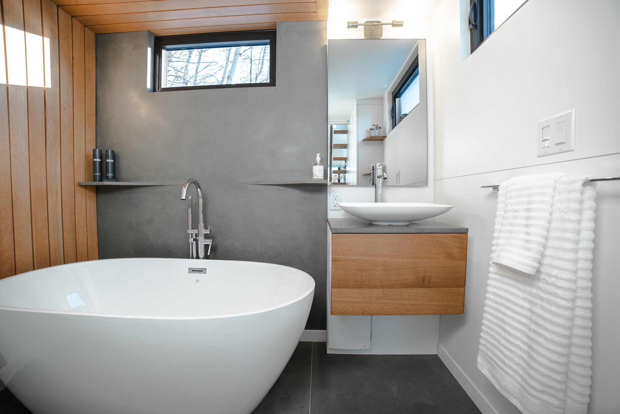 Interior of Fritz Tiny Home bathroom