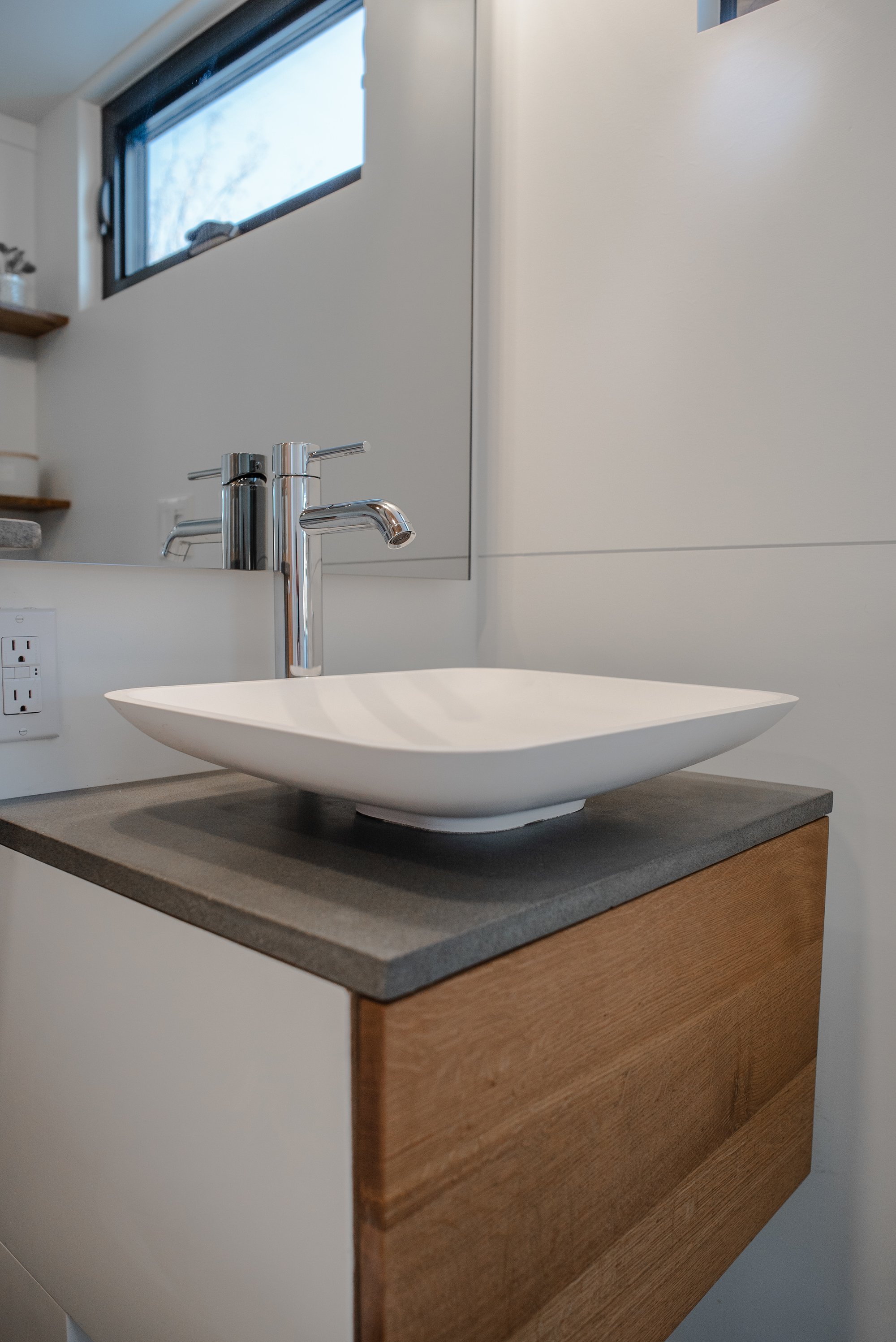 Interior of Fritz Tiny Home sink