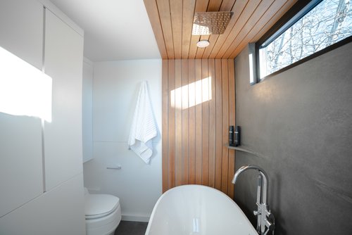 Interior of Fritz Tiny Home inside bathroom