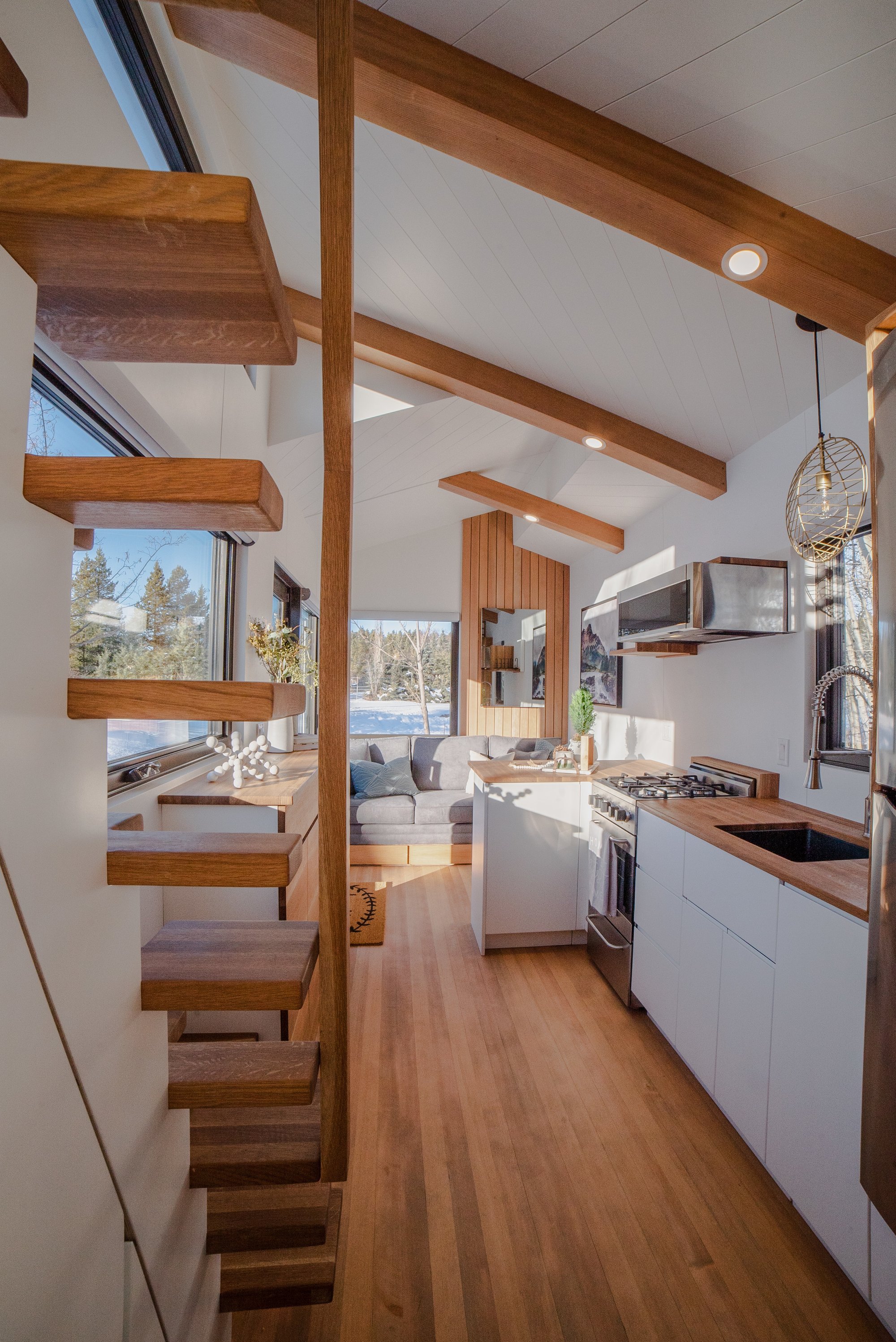 Interior of Fritz Tiny Home from back