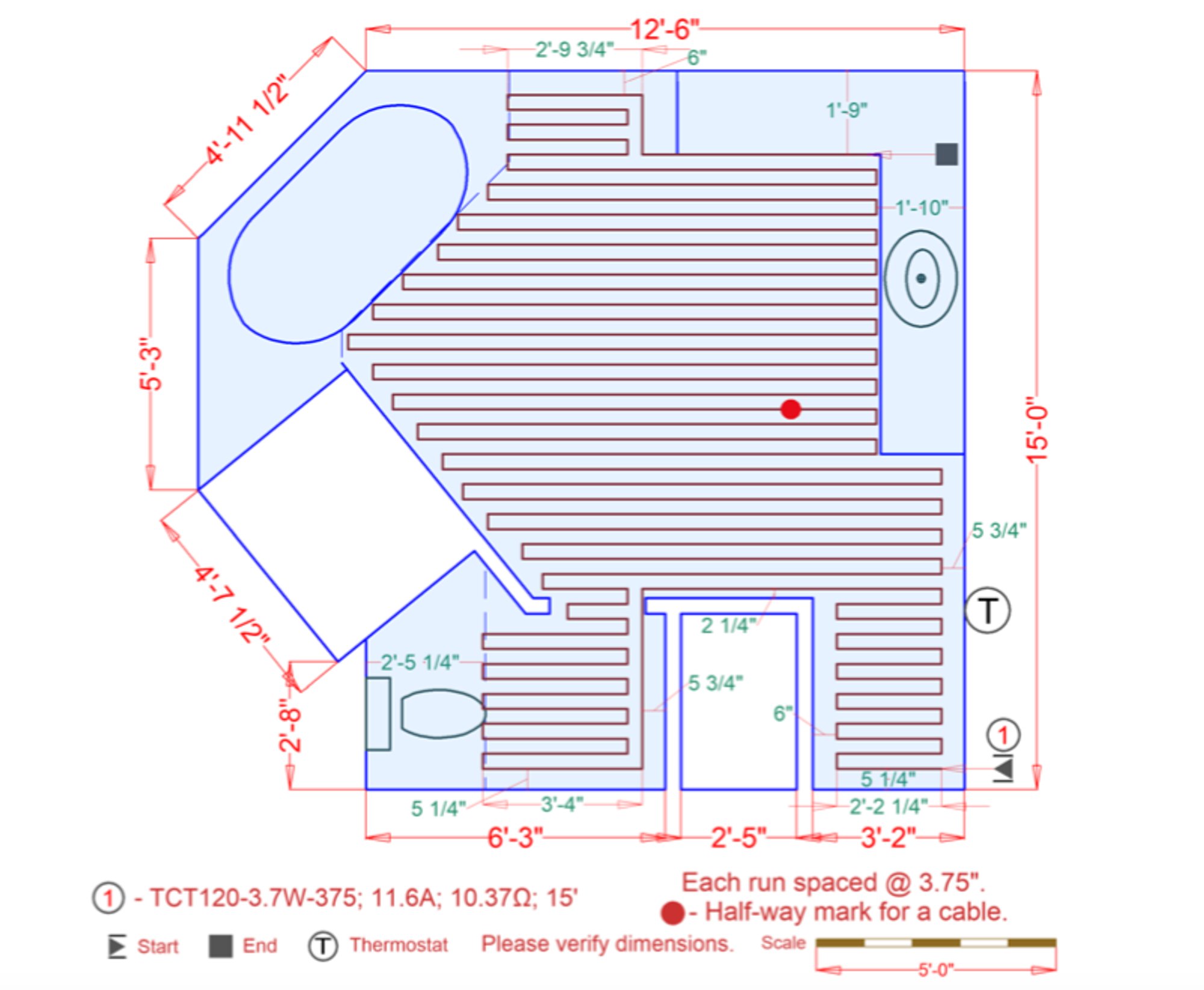 IP1479967-R1 Room Plan for Prodeso Bathroom Installation