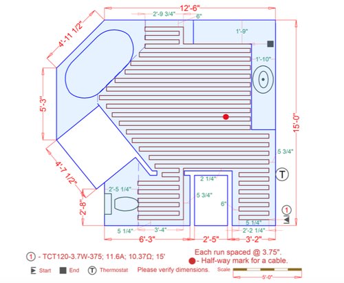 IP1479967-R1 Room Plan for Prodeso Bathroom Installation
