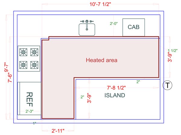 Installation Heated Area
