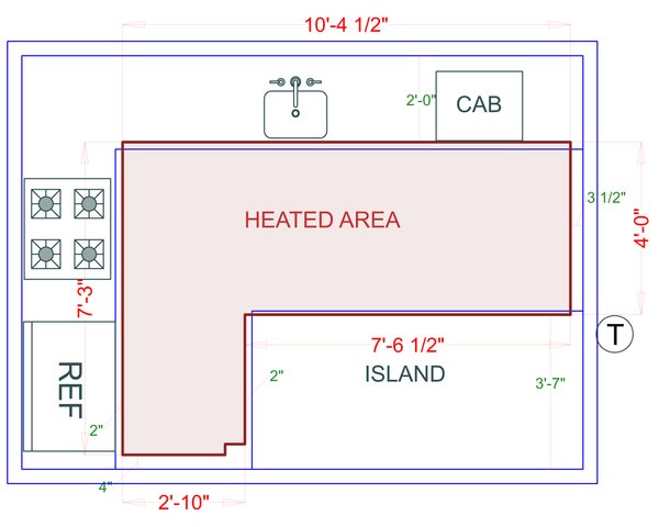 Installation Heated Area