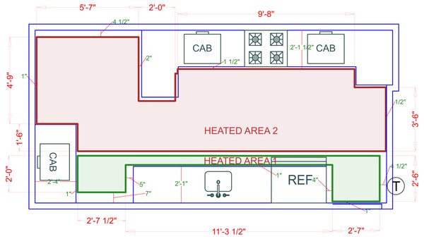 Installation Heated Area