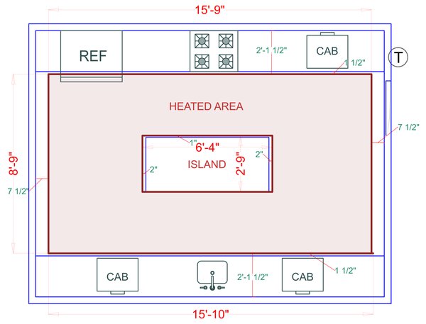 Installation Heated Area