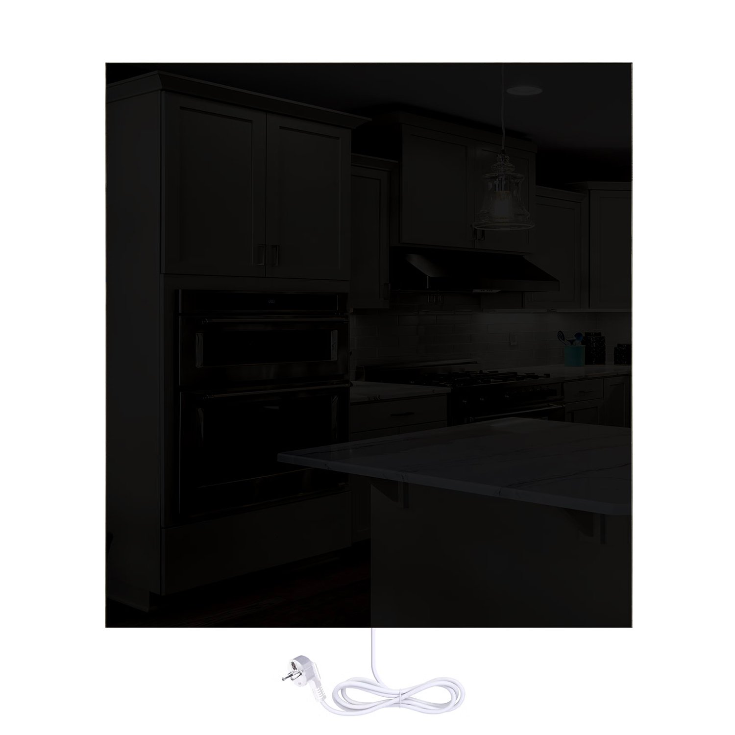 Ember Glass Radiant Heater - Wall Mounted - Black - 60x60cm - 400W