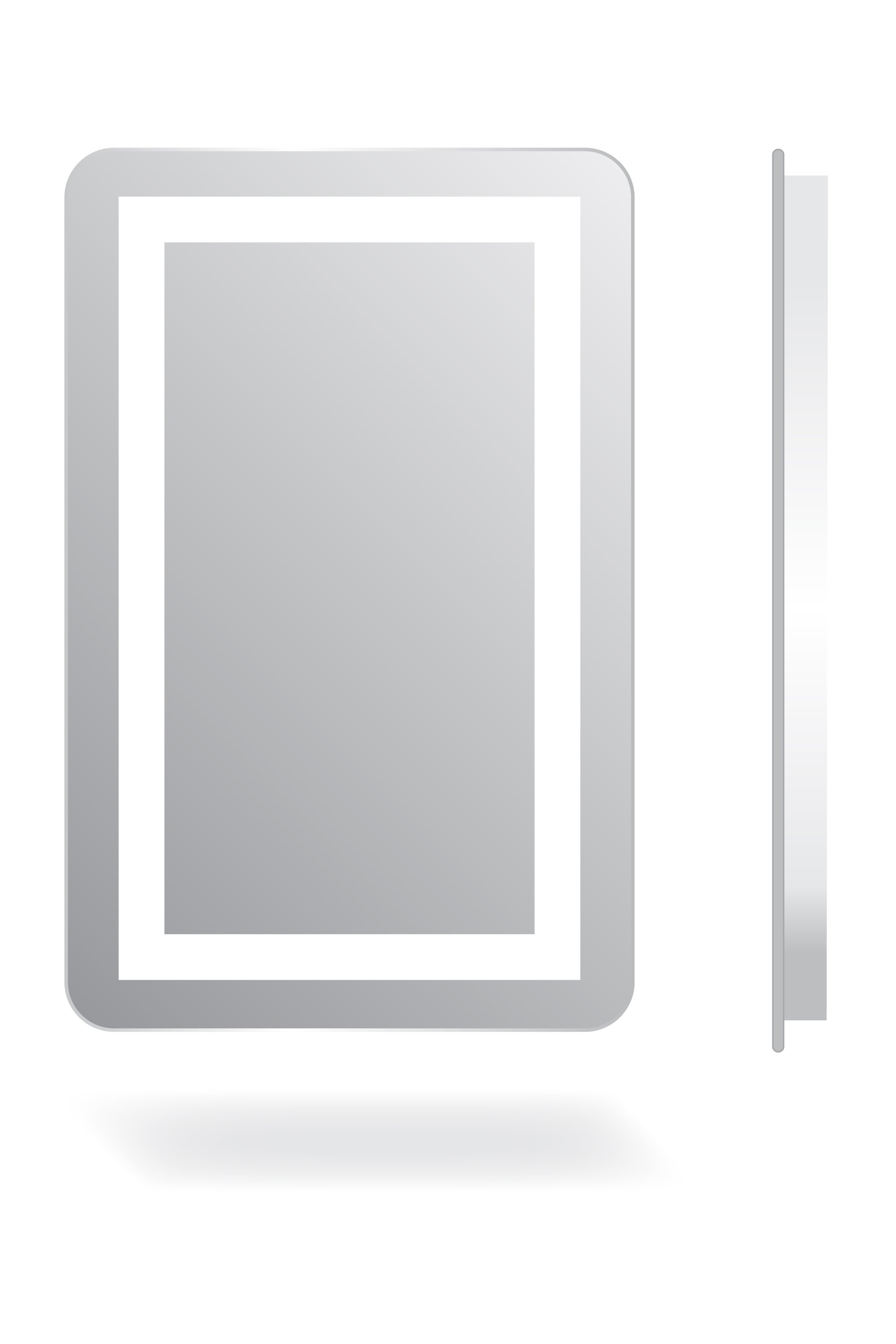 Isabell LED Mirror W 36ʺ x H 36ʺ x 1.75ʺ, Warm Yellow - 3000K