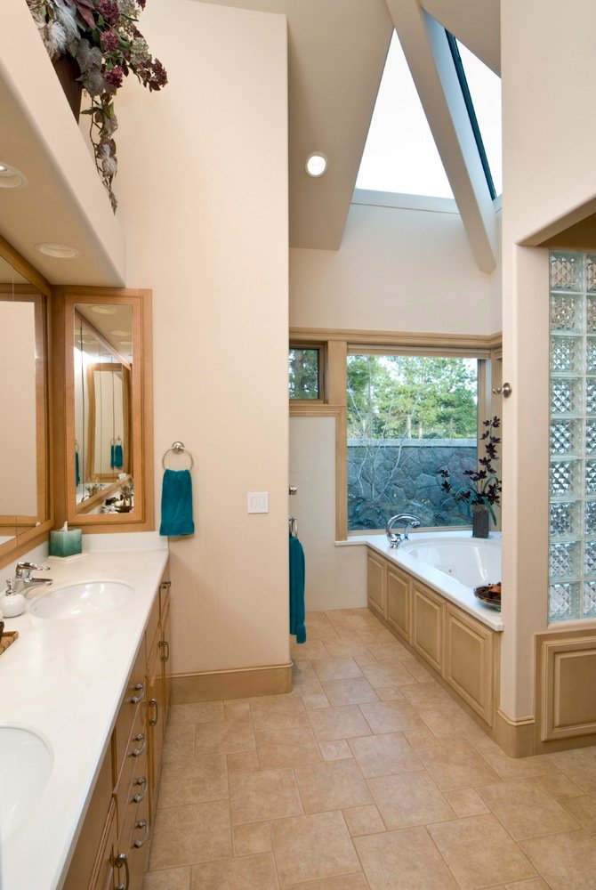 Adequate ventilation, radiant floor heating, and towel warmers can reduce bathroom humidity that promotes mold and mildew growth.