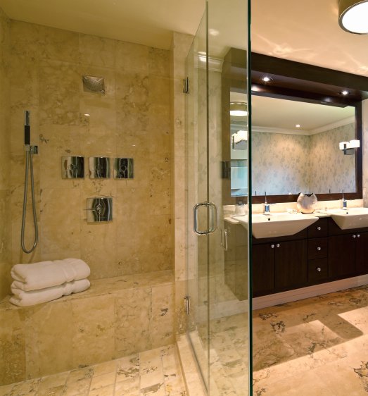 Add a luxury to your bathroom with a shower bench heated by WarmlyYours.