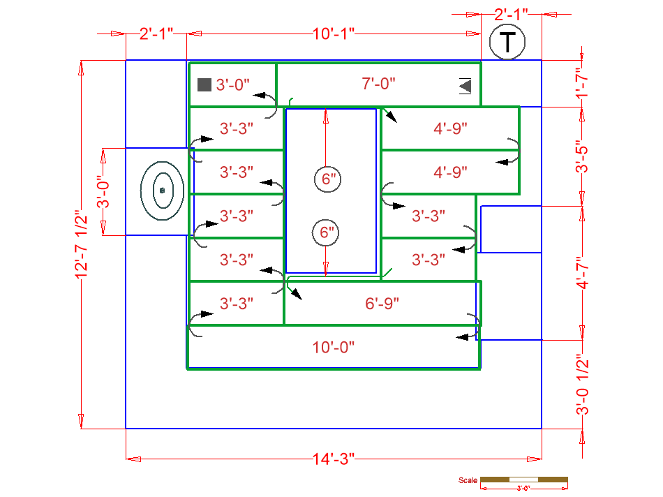 Kitchen Floor Plan with Radiant Heat