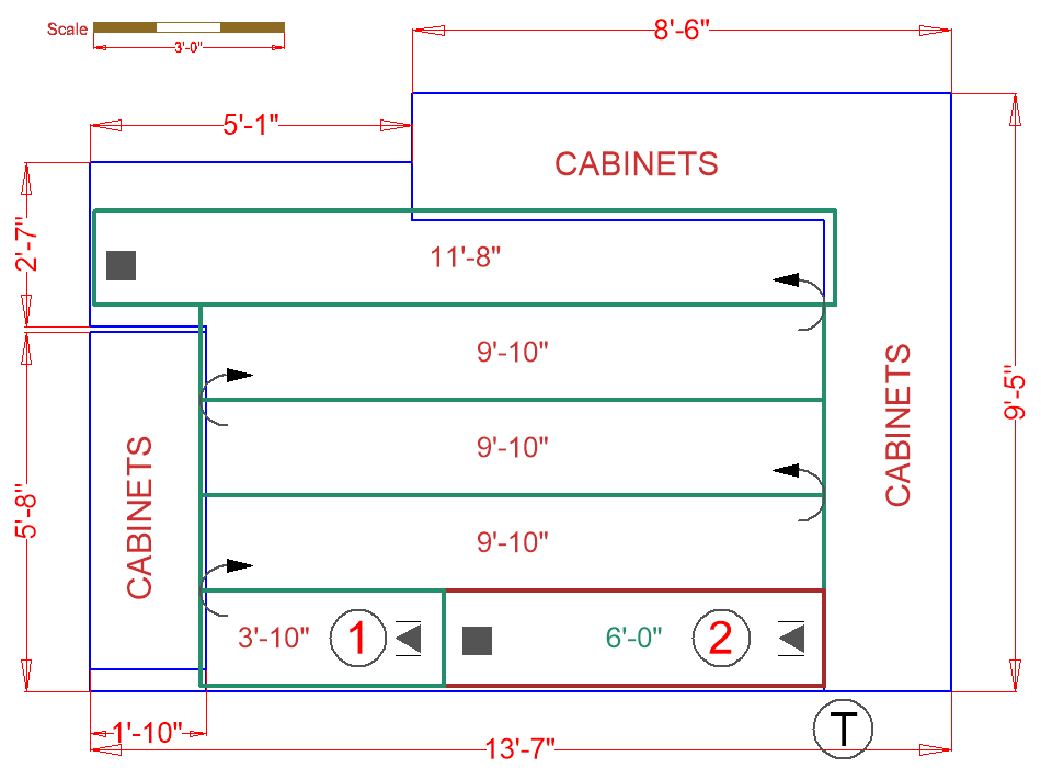 Kitchen floor plan with Radiant Heat- Vancouver FP blog