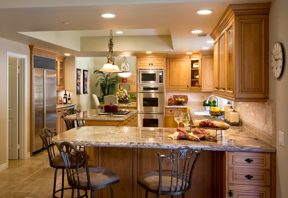 Kitchen with breakfast nook and floor heating after shot VENTURA, CA