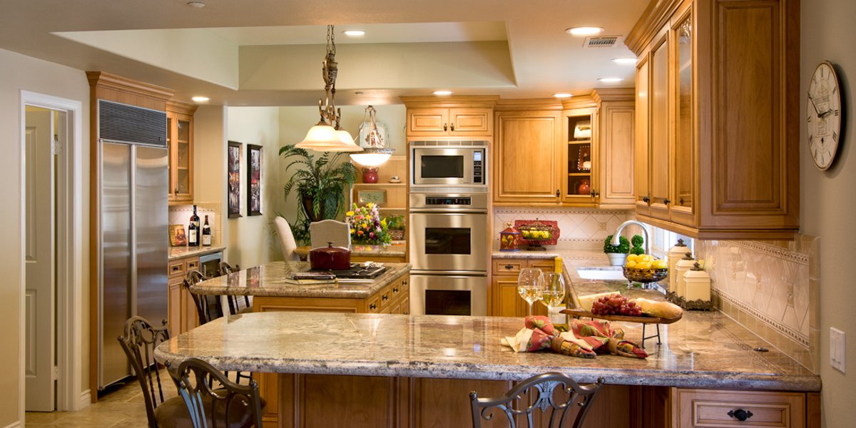 Kitchen with breakfast nook and floor heating after shot VENTURA, CA