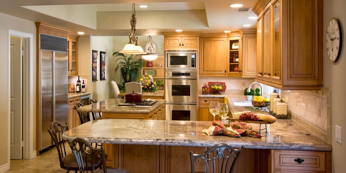 Kitchen with breakfast nook and floor heating after shot VENTURA, CA