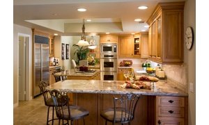 Kitchen with breakfast nook and floor heating after shot VENTURA, CA