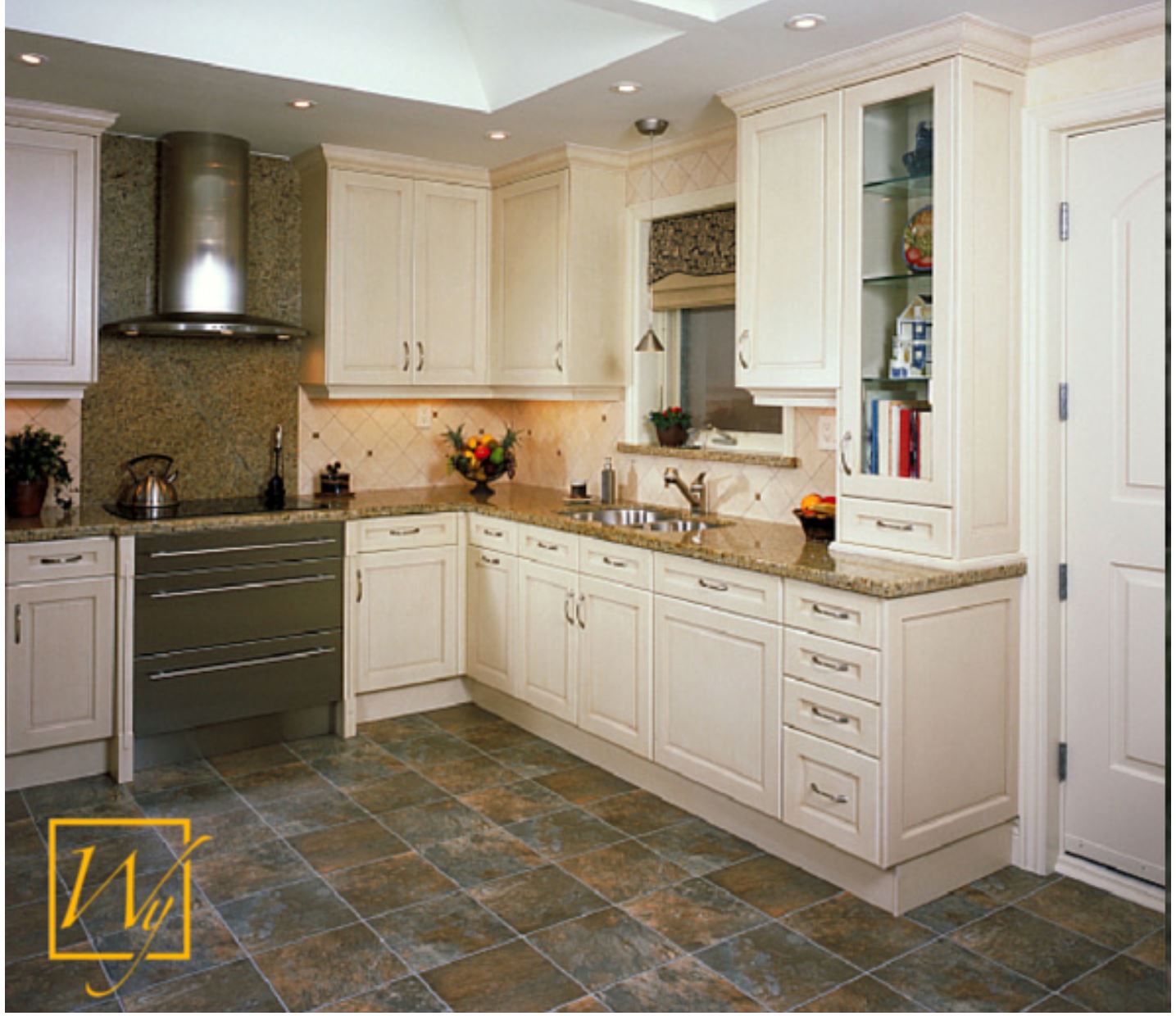 Kitchen with luxury vinyl tile