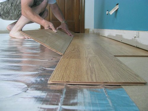 Laminate floor over Environ heating mat  (2)