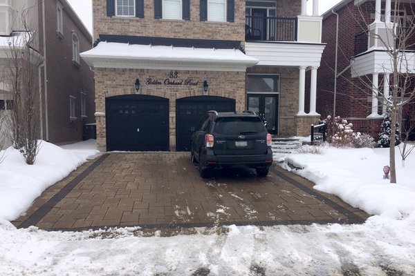 Laura's Parents Driveway with Snow Melt System during winter