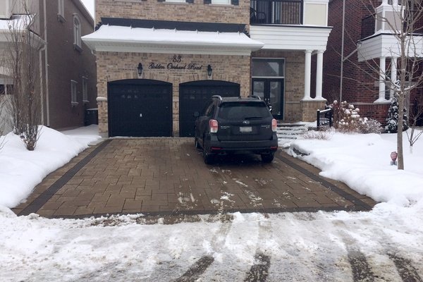 Laura's Parents Driveway with Snow Melt System during winter