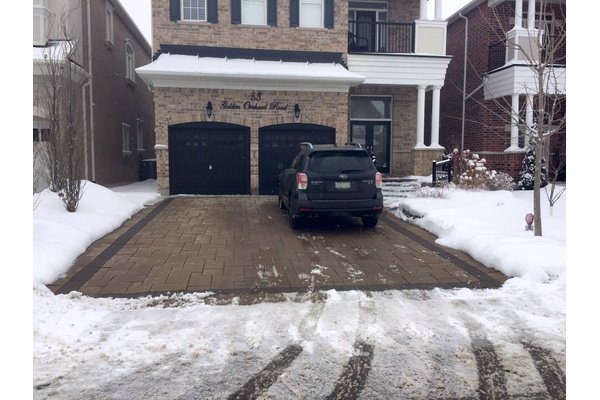 Laura's Parents Driveway with Snow Melt System during winter