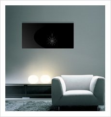 Radiant panels are easy to hang on a wall.