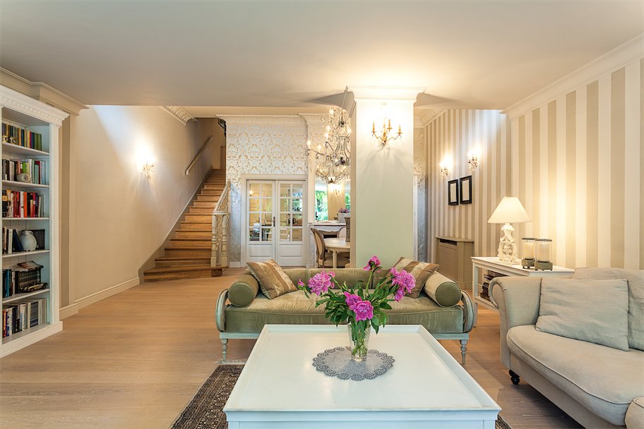 Flooring can be installed over concrete embedded with slab heating cable spaced 4 inches apart.