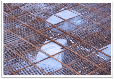 Laying Down a Rebar Frame or Wire Mesh