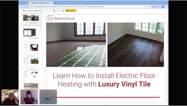 Learn How to Install Electric Floor Heating with Luxury Vinyl Tile