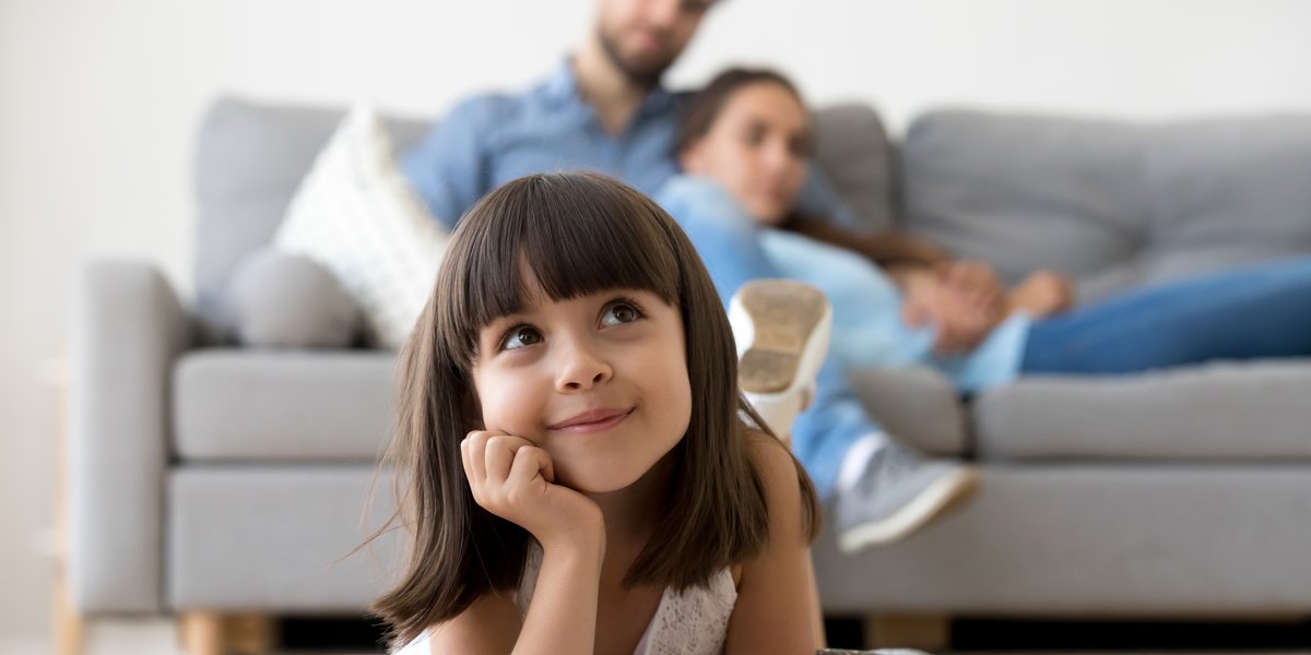 Little girl on floor