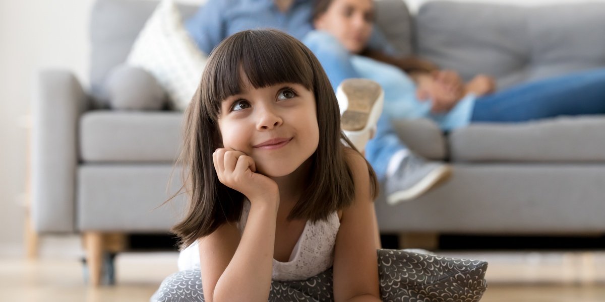 Little girl on floor