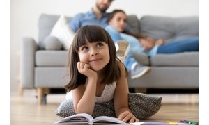 Little girl on floor