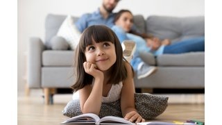 Little girl on floor