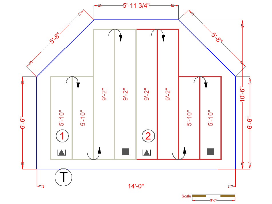 Living Room Floorplan with Radiant Heat