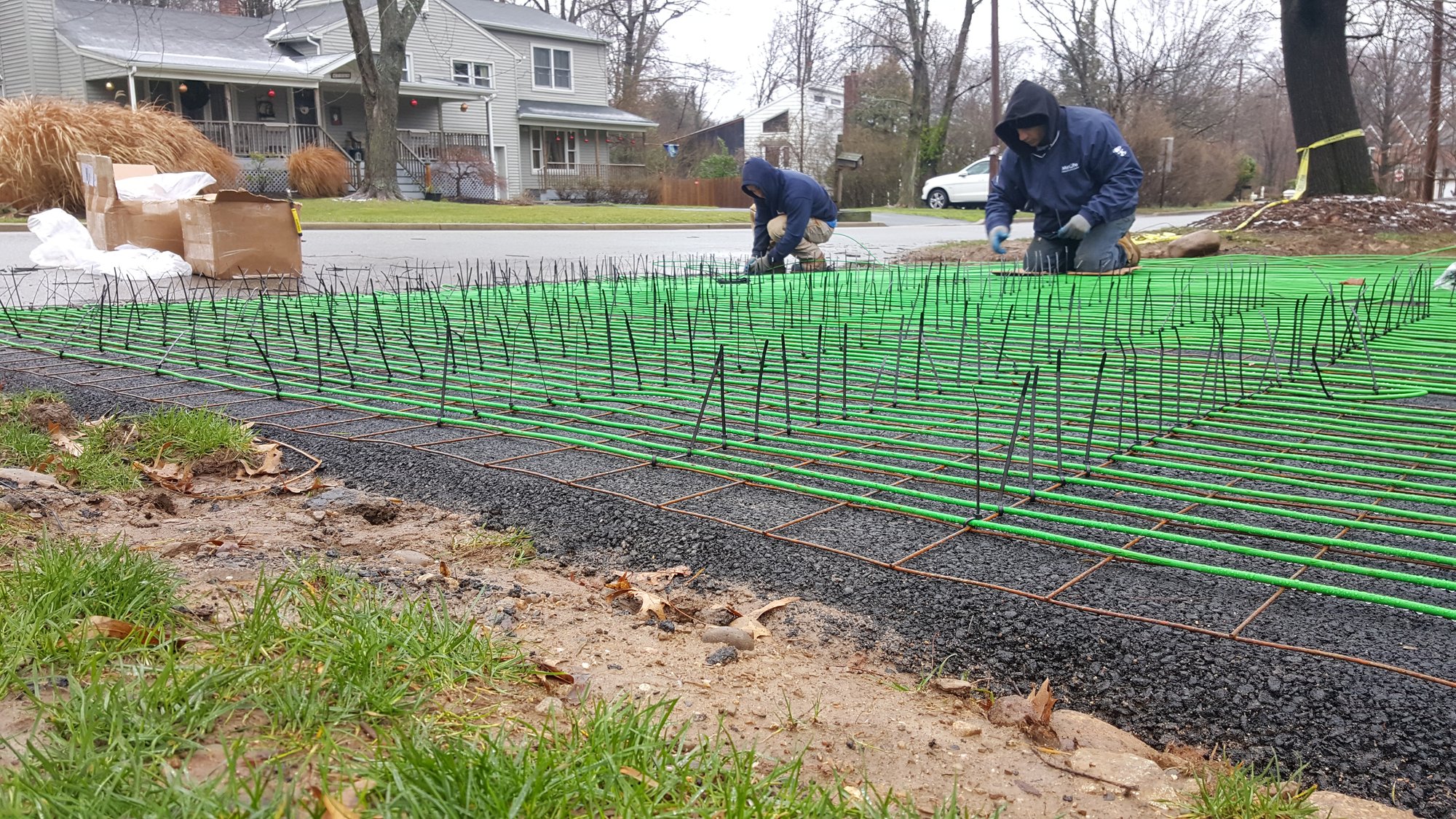 Lotacki Snow Melt Cable Installation 7 for heated asphalt driveway MAHWAH, NJ