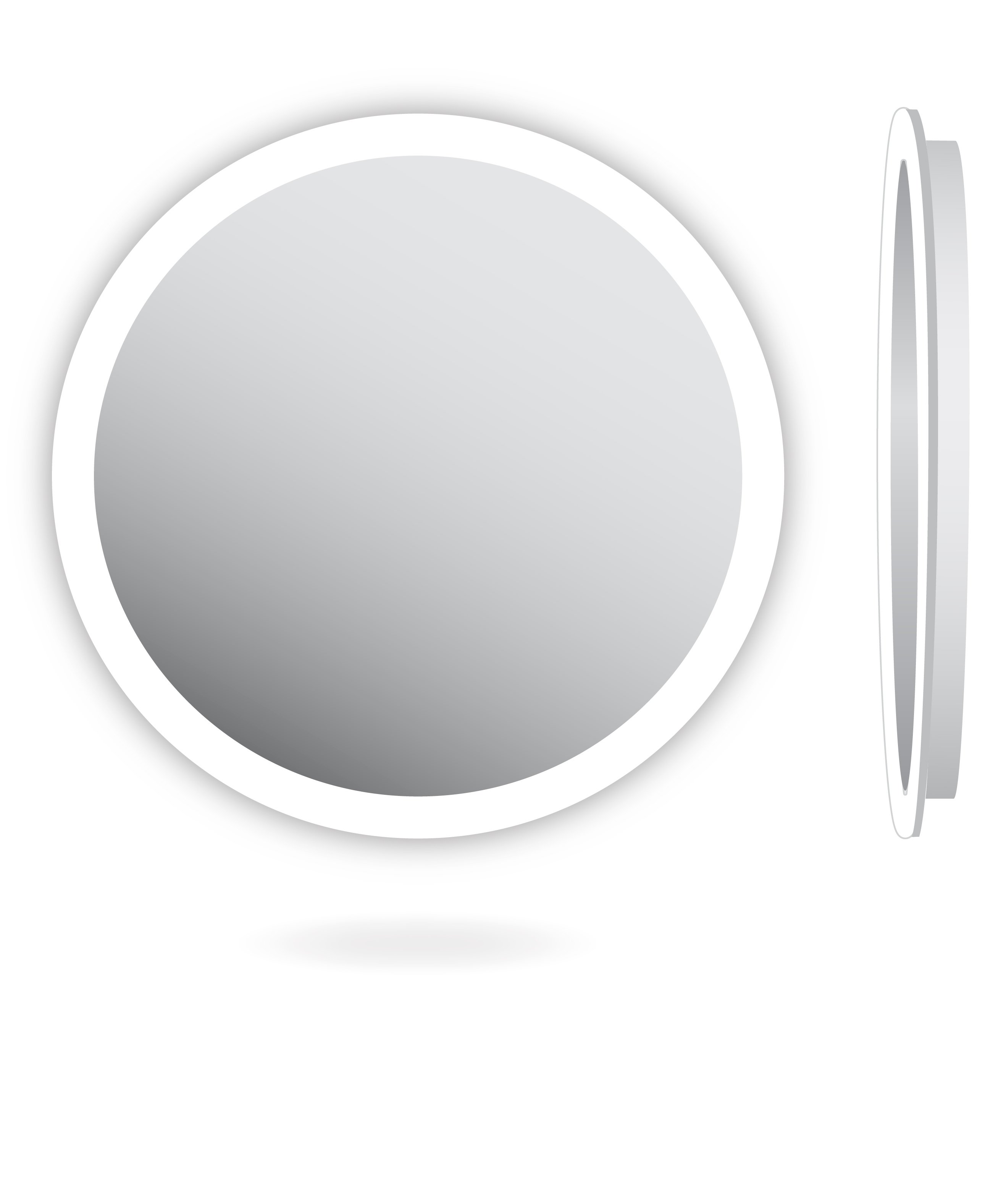 Lucy LED Mirror W 28ʺ Diameter x 2ʺ, Cool White - 4100K