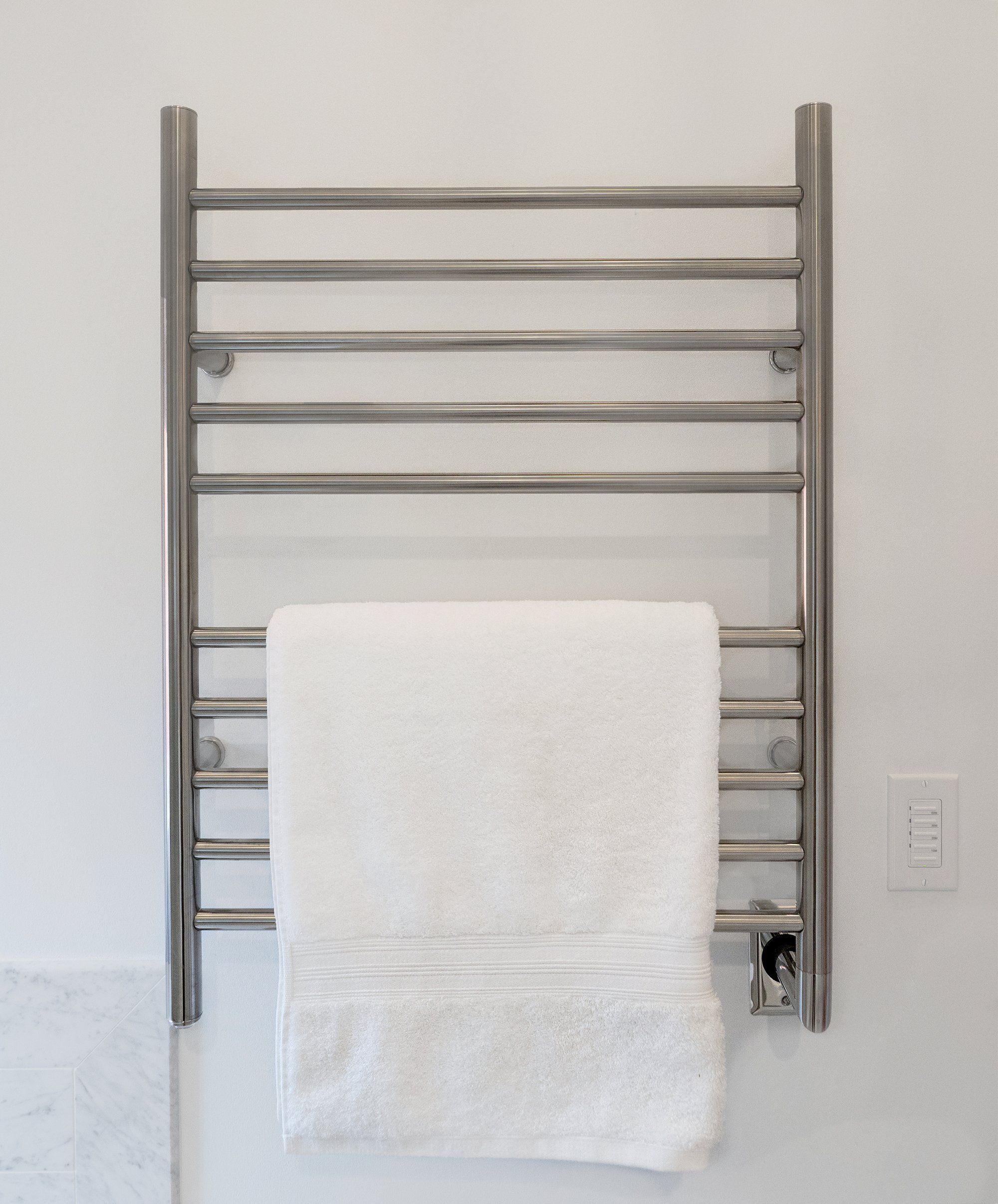 Luxurious Lakewood Bathroom Remodel towel warmer