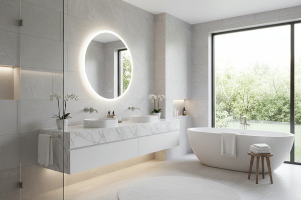 Luxury Bathroom LED Mirror Lighting Design