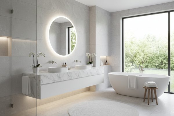 Luxury Bathroom LED Mirror Lighting Design