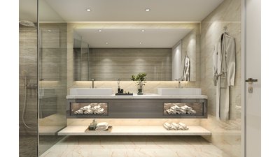 Luxury bathroom with mirror