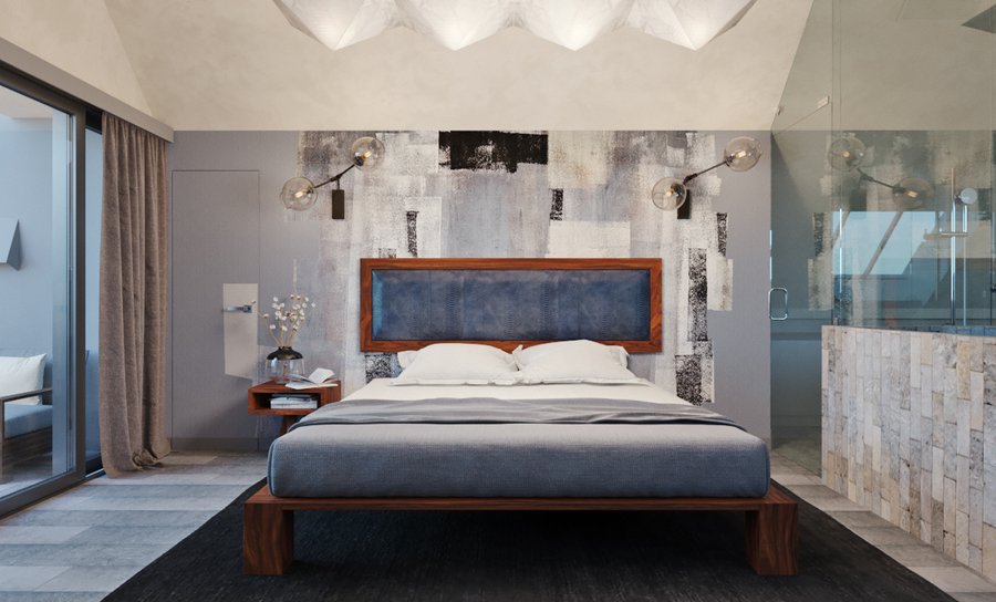 Luxury Bedroom lifestyle with master bathroom and heated balcony