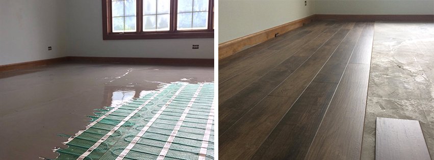 How To Install Radiant Floor Heating, Heat Strips Under Tile Floor