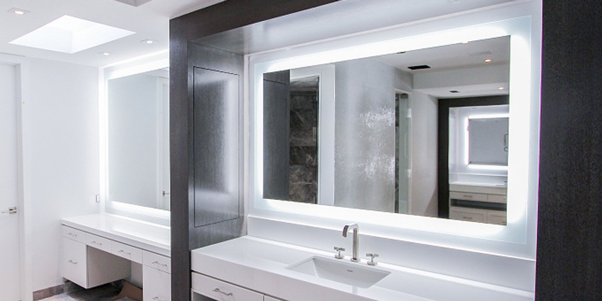 Made-to-Order Collection LED Mirror Clara Model Lifestyle Email Banner