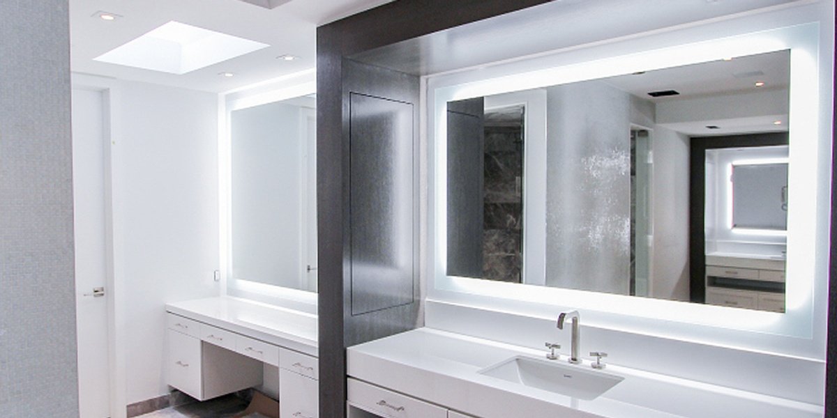 Made-to-Order Collection LED Mirror Clara Model Lifestyle Email Banner