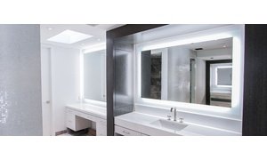 Made-to-Order Collection LED Mirror Clara Model Lifestyle Email Banner