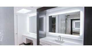 Made-to-Order Collection LED Mirror Clara Model Lifestyle Email Banner