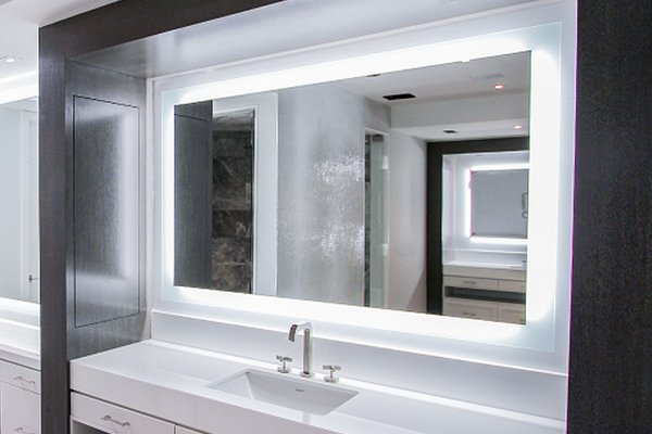 Made-to-Order Collection LED Mirror Clara Model Lifestyle Email Banner