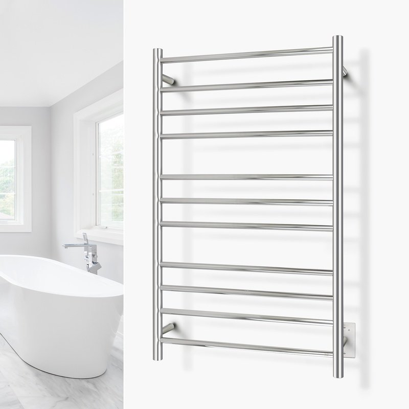 Malta Polished Towel Warmer Landing Page Image on Wall Square