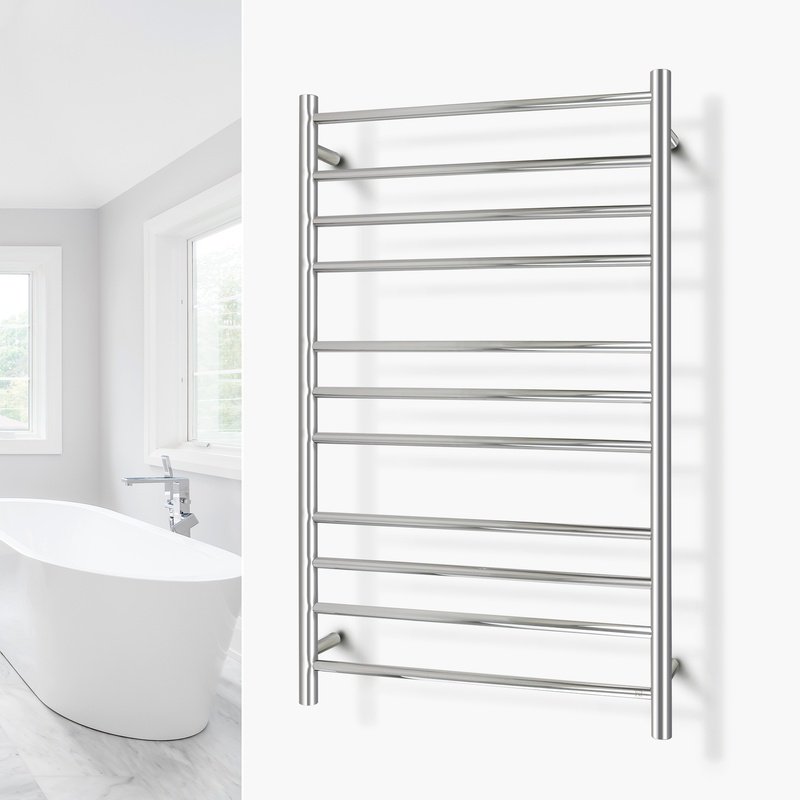 Malta Polished Towel Warmer Landing Page Image on Wall Square