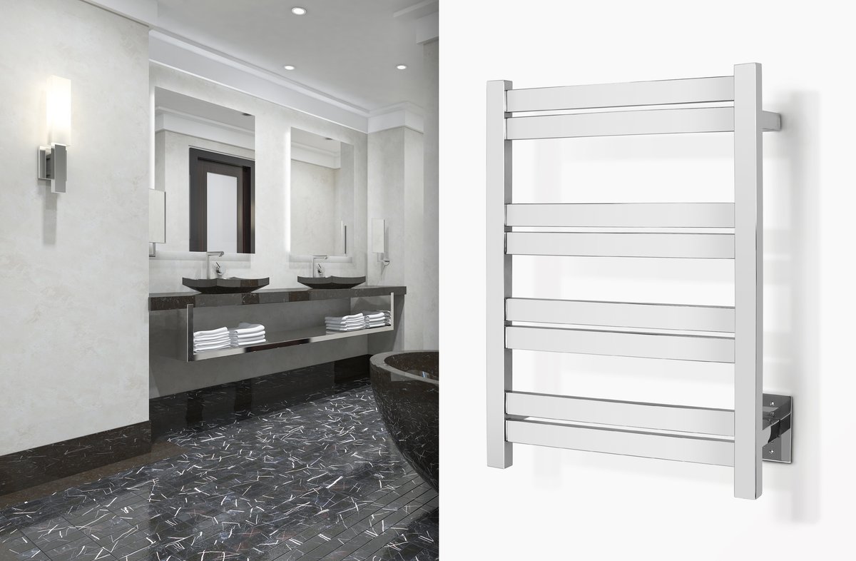 Maple 8 Towel Warmer Polished Lifestyle
